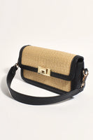 Hattie Weave Crossbody Bag - Natural/Black