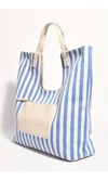 Summa Stripe Canvas Tote - Blue/Nude