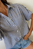 ROUGE Navy Stripe Shirt