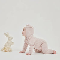 Mauve Knit Bunny Romper