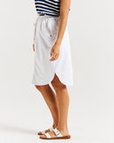 Alina Denim Skirt - White