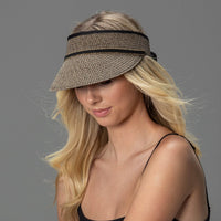 Cosmopolitan Visor - Black/Tan