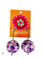 Bobble Earrings - Violet