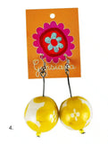 Bobble Earrings - Yellow