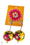 Bobble Earrings - Yellow