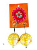 Bobble Earrings - Yellow