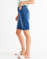 Bonnie Bermuda Denim Shorts - Indigo Blue