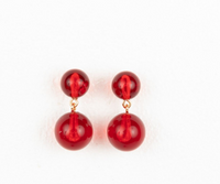 Catherine Earrings - Red