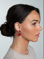 Catherine Earrings - Red