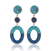 Raffia Round Earrings