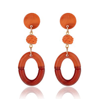 Raffia Round Earrings