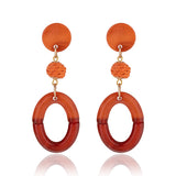 Raffia Round Earrings