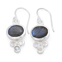 Gemma Earrings - White Rainbow