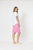 Portia Denim Skirt - Hot Pink