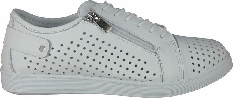 Cabello EG17 Leather Sneaker - White – 2 Fat Ladies