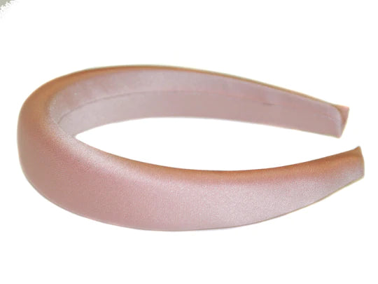 Satin Padded Alice Headband - Mauve