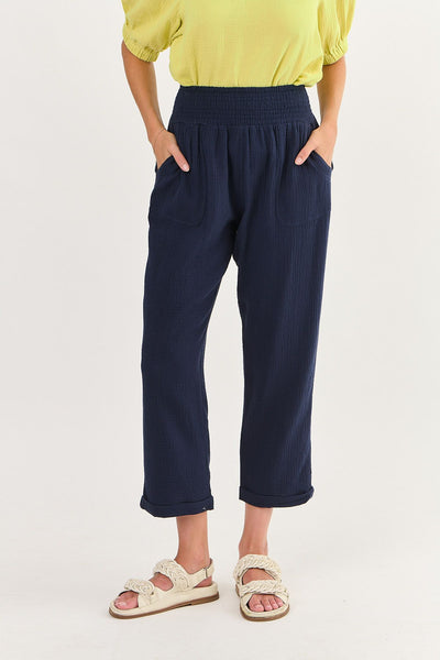 Mooring Cotton Pant - Navy