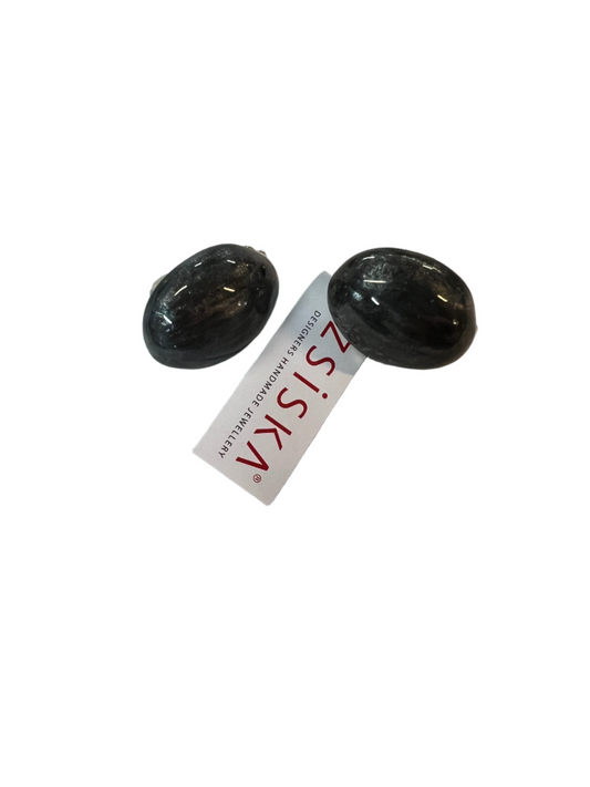 Zsiska Luxus Clip On Earrings - Anthracite