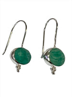 Silver Gemma Earrings - Arnazonite Drop