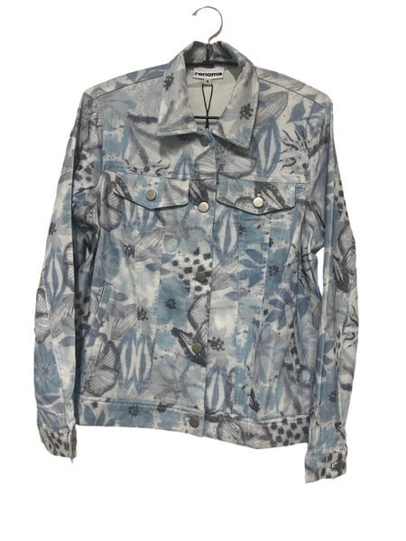 Floral Print Jacket - Blue