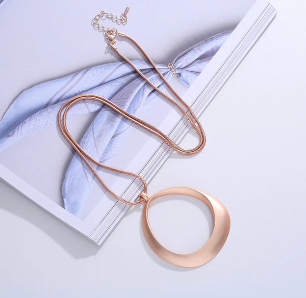 Rose Gold Ring Necklace