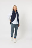 Faux Fur Vest - Navy