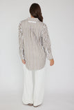 AUSTIN Taupe Stripe Shirt - Stylish Cotton Button-Down