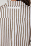 AUSTIN Taupe Stripe Shirt - Stylish Cotton Button-Down