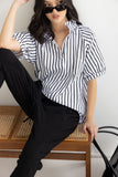 PRESTO Black Wide Stripe Blouse