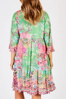 Sybil Dress - Lime