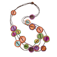 Flower Disc Necklace