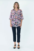 Pintuck Shirt - Floral