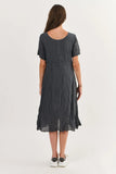 Caviar Round Neck Cotton Dress