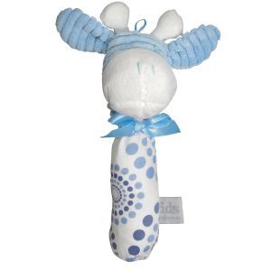 Giraffe Baby Rattle - Blue