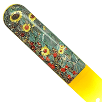 Glass Nail File - Garden with Sunflowers