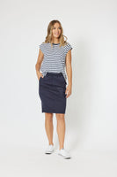 Portia Denim Skirt - Navy