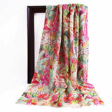 Floral silk scarf in modal for women’s summer fashion