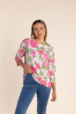 Rose Print Jersey Top