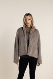 Textured Fur Jacket - Clove