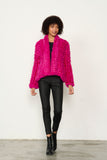 Faux Fur Jacket - Fuchsia