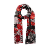 Red Autumn Scarf - Silk/Modal