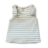 Petit Blue Organic Tie Singlet