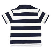 Striped Polo Tee - Navy Stripe