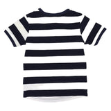 Striped Henley Tee - Navy Stripe