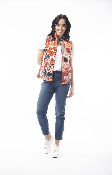 Brontes Reverisble Vest - Orange Print