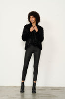 Faux Fur Jacket - Black