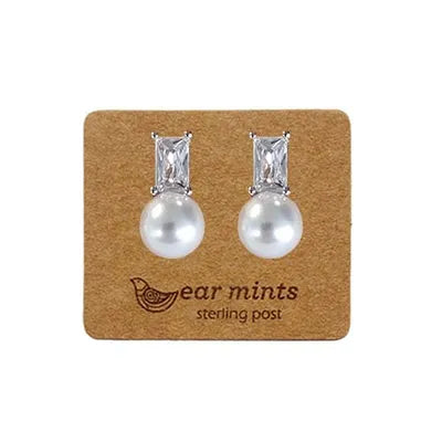 Pearl Drop Earrings - Silver