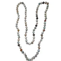 Knotted Endless Necklace - Amazonite