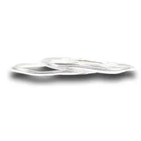 Silver Wavy Duo Bangles