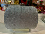 Silver Diamonte Clutch